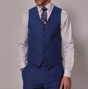 Bachrach Men's Blue Vest and Pants Set